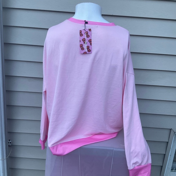 Hello kitty x SHEIN CROP-TOP Pullover new xl womens pink - Picture 4 of 8